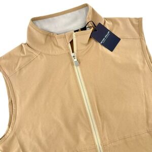 Peter Millar Crown Crafted Flex Adapt Vest Jute Color Mens  Wind Water Resistant